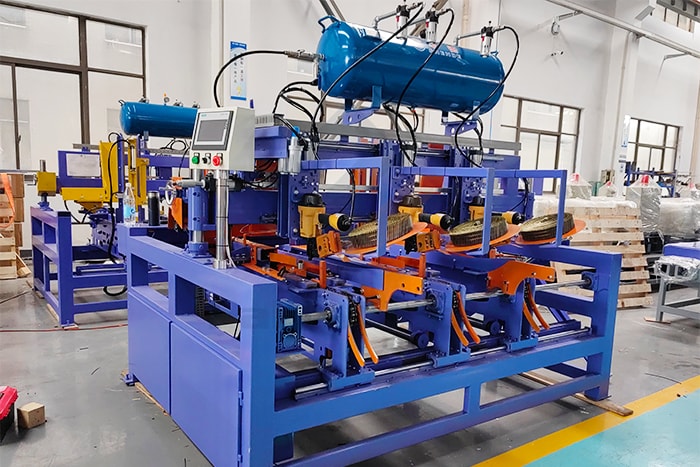 pallet legs nailing machine