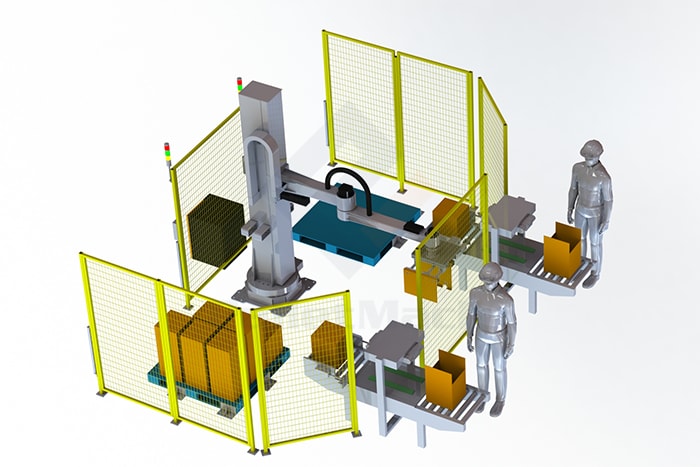 single column robotic palletizer