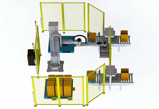 Single column robotic palletizer