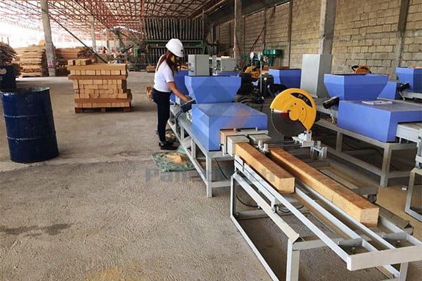 Philippines wood pallet block production line