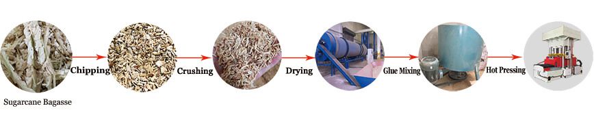 Sugarcane bagasse production process